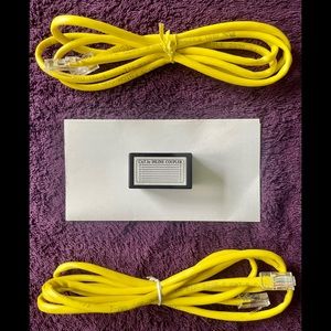 AWM TIA/EIA-568B.2 Patch Cable style 2835 30v + ‘IN-LINE-COUPLIER’